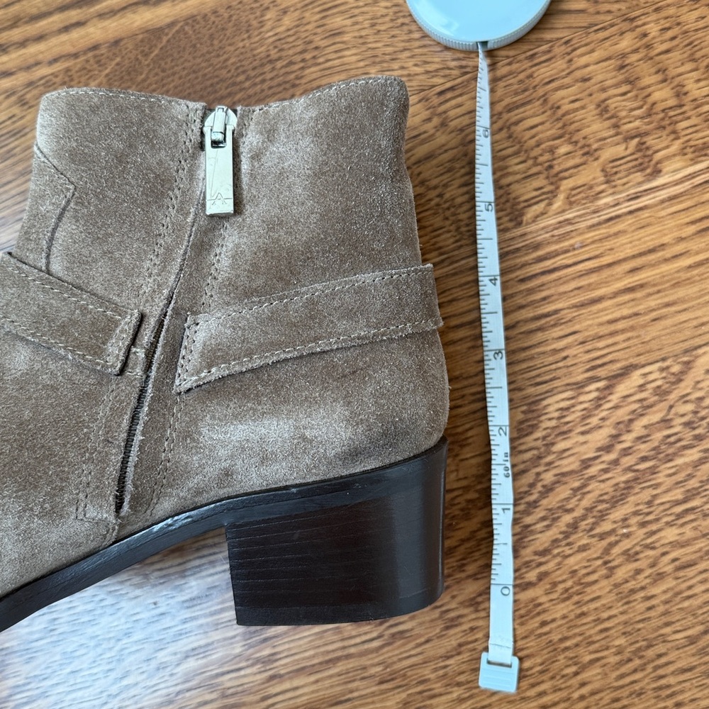 AQUATALIA Rosario Weatherproof Suede Boots Western Harness Strap Brown 6.5 - Picture 10 of 10